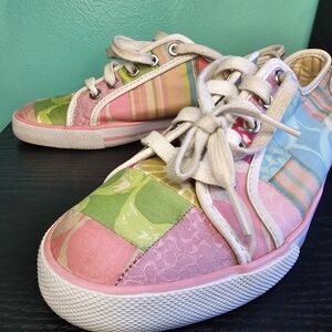 Coach 'DAWNELL' Patchwork Casual Shoe Used Cond. Women's Size 6M